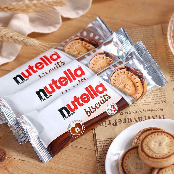 Italian Imported Snacks Nutell0 Hazelnut Chocolate Sandwich Biscuits Casual love Chocolate Biscuits