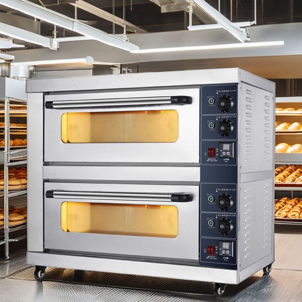 Commercial Equipment Bakery 2 Deck Making Machines Pizza Bread Electric Baking Ovens for Sale