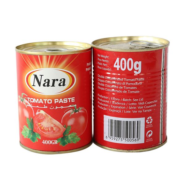 Concentrate Tomato Paste Canned 400g Tin 28-30% Brix Canned Tomato Paste