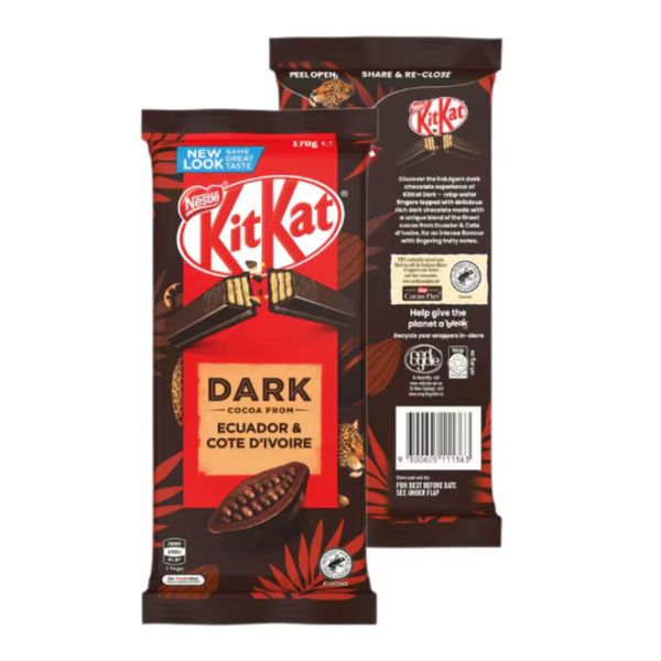 Kit Kat 160g Dark Chocolate Covered Wafer Bar Sweet Milk Flavor Solid Form Direct Factory Wholesale Supply Halal Certified