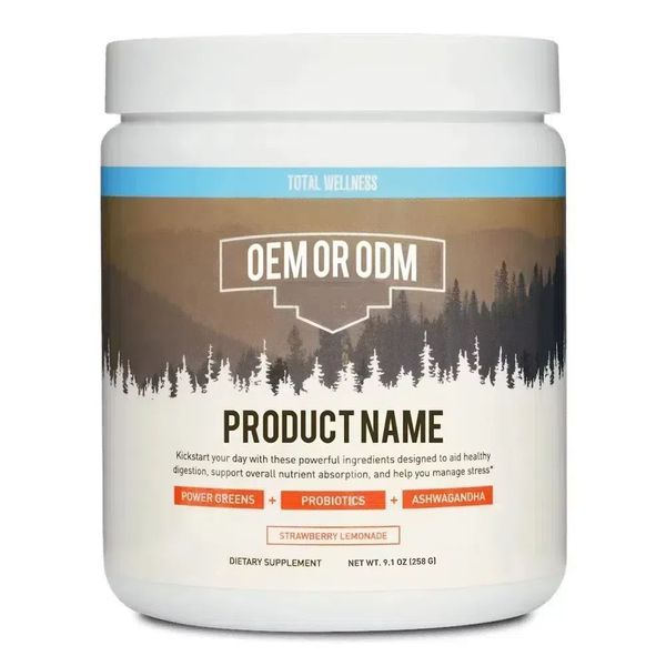 OEM Greens Superfood Powder Supplement With Ashwaganda