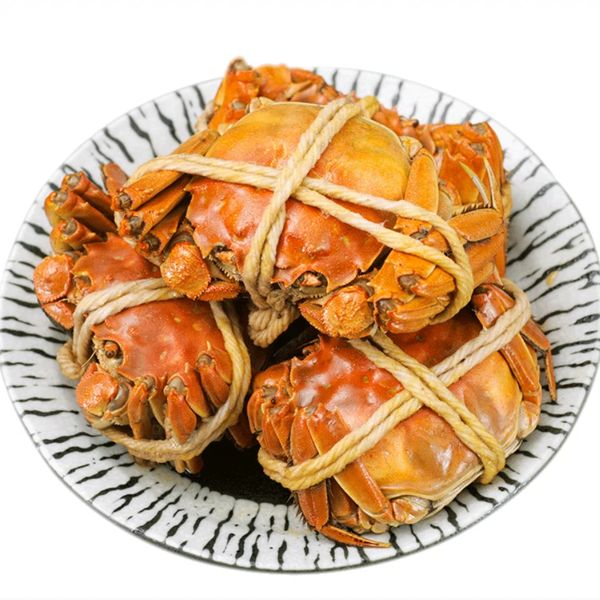 Heat-and-Eat Meals Frozen Cooked Hairy Crab Shaoxing Wine-Marinated Precooked Mitten Crab
