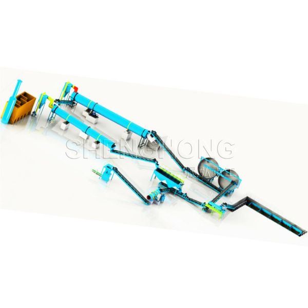 3-5 Ton Per Hour Animal Manure Fertilizer Pellet Production Line /organic Fertilizer Granulation Line From Zhengzhou Shenghong